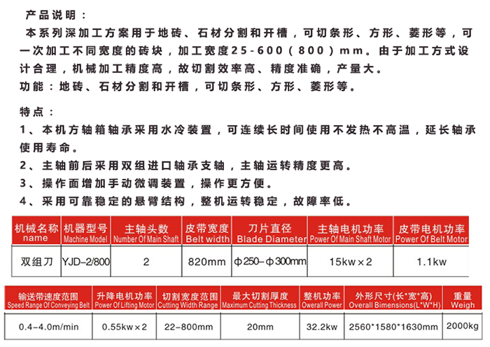 雙組刀連續(xù)瓷磚介磚機